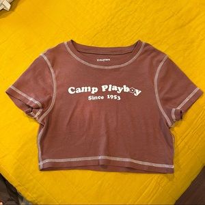 Playboy crop tee